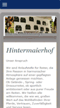 Mobile Screenshot of hintermaierhof.de